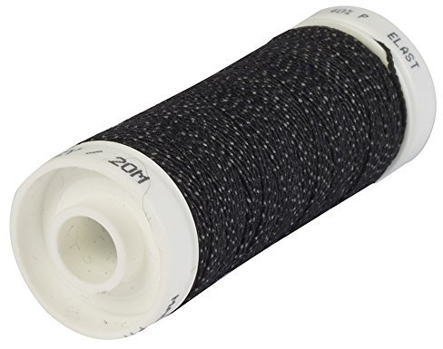 Korbond-Nastro da Shirring Elastico 20 m, Colore: Nero