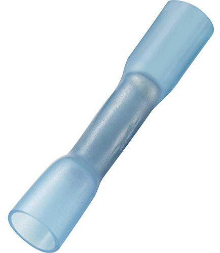 TRU COMPONENTS 739128 Stoßverbinder mit Schrumpfschlauch 1.50 mm² Vollisoliert Blau 30 St.