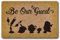 Maplehome, rutschfeste Fußmatte für den Innen- und Außenbereich, lustige Eingangsmatte, Gummimatte mit Vlies-Oberseite, 40 x 60 cm, Gummi, Be Our Guest, 15.7x23.6 inch