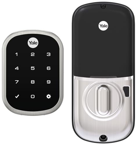 Yale YRD256-NR-619 Assure Lock SL en nickel satiné (non connecté) (YRD256) Pêne dormant sans clé pour écran tactile, Wi-Fi