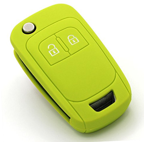 Schlüssel Hülle OE für 2 Tasten Auto Schlüssel Silikon Cover von Finest-Folia (Limegreen)
