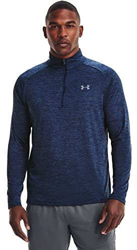 Under Armour Men's Tech 2.0 1/2 Zip-up Long Sleeve T-shirt Sweatshirt, Academy Blue (409)/Steel, 3XL Tall
