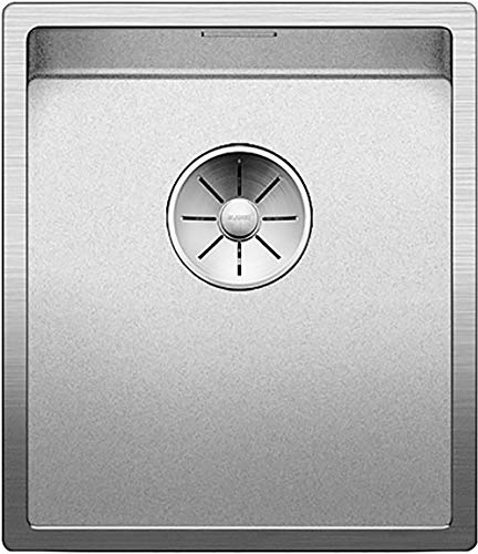 BLANCO CLARON 340-U Durinox | Edelstahl Spüle | Einbauart: Unterbau | [38x44x19,9 cm] | für 40 cm breite Unterschränke | Widerstandsfähig gegenüber Kratzern | Großes Beckenvolumen