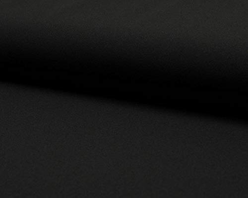leichtes elastisches Mischgewebe (Scuba Light) in Schwarz als Meterware, 50 cm