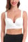 URPLITY Women's Seamless Sports Bra Yoga Bra Padded Cotton High Impact Push up Support Pullover Breathable Comfy Sport Camisole U Plunge Bra, White, L