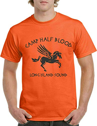 StitchPrint Camp Half Blood Percy & The Lightening Thief Movie Kinder Jungen Mädchen Tops T-Shirt Gr. L, Orange