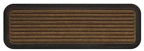 OLIVO.Shop | Moquette SCALINO Zerbino in Gomma Antiscivolo per Scale con Inserto Super Assorbente, 25x75 cm 5 Colori (Marrone)