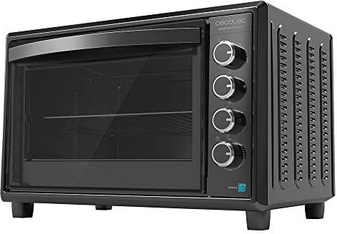 Cecotec Horno de sobremesa Bake&Toast 850 Gyro. 2200 W, Capacidad 60 litros, Cocina por convección, 12 Funciones, Incluye Rustidor Giratorio, Luz Interior, Puerta de Doble Cristal