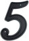 HASWARE House Number 5.5 inch (139mm) Modern Door Numbers Street Home Address Numerals,Black ABS Plastic (5)