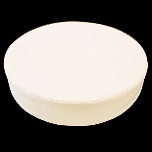 Waigg Kii Wasserdichte PU-Leder-Stuhlkissen, für den Außenbereich, Garten, weiche Sitzkissen, rund, gepolstert, 5/8 cm (Beige, 35 x 35 x 5 cm)