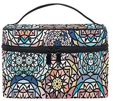 Abstrakte Blumenrose Künstlerisch Kosmetiktasche Organizer Reißverschluss Make up Taschen Kulturbeutel Waschtasche für Damen Mädchen Frauen