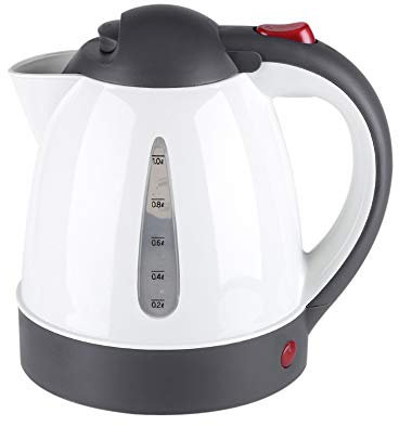 CHICIRIS 1000ML Portable Car Electric Kettle 12V Travel Kettle with Cigarette Lighter Charger Electric Kettle Pot Heated Water Cup for Hot Water, Coffee, Tea(Black)