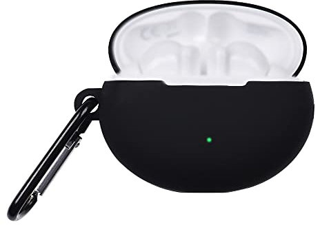 subtel® Silikonhülle schwarz kompatibel mit Huawei FreeBuds 4i Schutzhülle - Ladeschale Case: Black, matt, Pastell Hülle - FreeBuds 4i Tasche Ladecase Cover Etui case