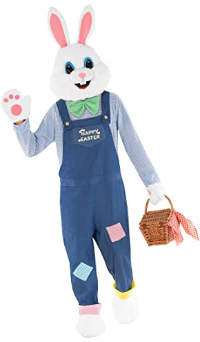 Morph Costume Osterhasen Kostüm Erwachsene, Osterhase Kostüm Erwachsene, Hasenkostüm Erwachsene, Faschingskostüm Hase Für Männer, Oster Kostüm Erwachsene Größe L