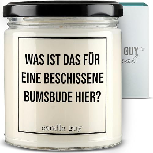 candle guy Duftkerze | Was ist das für eine beschissene Bumsbude hier? | Handgemacht aus 100% Sojawachs | 70 Stunden Brenndauer