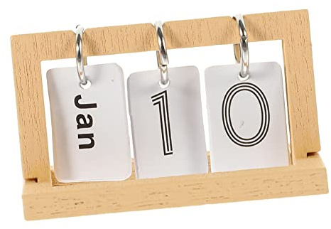 CHILDWEET Miniatur Puppenhaus Tischkalender Holzfarbener -Kalender Für Mini-Haus Dekoration Für Kinderzimmer Und Kreative Spielumgebungen Langlebig Und Ansprechend Gestaltet