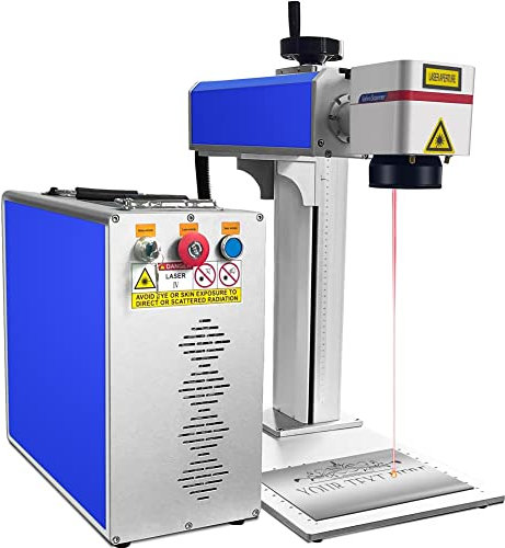 Faserlasergravierer 50W Raycus Laser Graviermaschine Laser Engraver Lasergravur Maschine 1064nm 220V Raycus Europlug Präzision 0.01mm für Metall Kupfer Aluminium Stahl Silber Gold(50W Area 200*200mm)