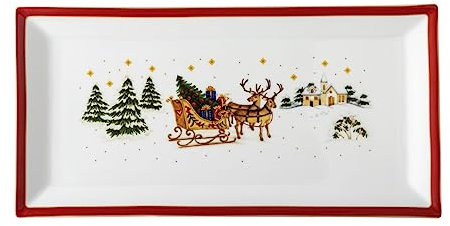 Platte eckig 36 cm Happy Wintertime 36x18 CM