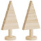 vidaXL Árboles de Navidad de Madera 2 uds Madera Maciza Pino 30 cm