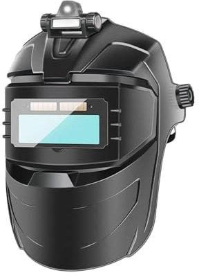 Ioensy Maschera per saldatore Cappuccio Copertura per il viso di saldatura Protezione per il viso True Color Vista chiara per TIG Mig, con faro
