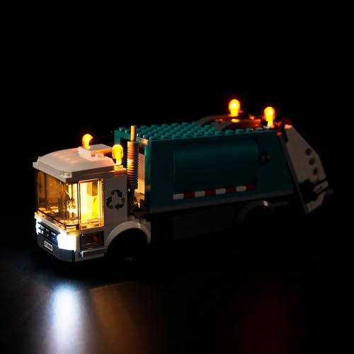BrickBling Lego City 60386 Kit d'éclairage LED décoratif pour camion de recyclage Lego City 60386 Jouet créatif, DE-P57301-60386