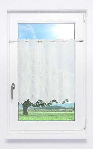 LYSEL Scheibengardine Belmira (Bx H) 77,5cm * 60cm weiß/Rohweiß