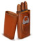 SUNOYA Zigarrenetui Für 3 Zigarren, Zigarren Humidor, Zigarrenetui Leder Mit Zigarrenschneider, Zigarren Travel Leder Zigarrenetui Tragbarer Humidor Zigarren Fr Reise Kurztrips(Braun)