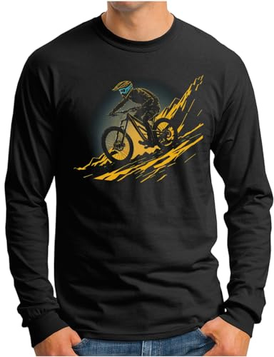 OM3® Mountain Bike Langarm Shirt - Herren - MTB Fahrrad Downhill Cross Country - S - 4XL