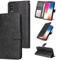 E-Lush Handyhülle für iPhone X/XS/10 Leder PU, Magnet Klapphülle Flip Wallet Kartenfach 360 Stoßfeste Schutzhülle mit Standfunktion, Schwarz