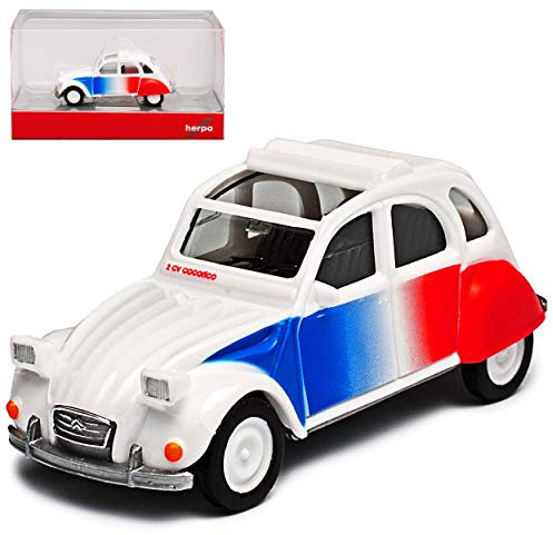 Citroen 2CV Cocorico Weiss 1949-1990 H0 1/87 Herpa Modell Auto