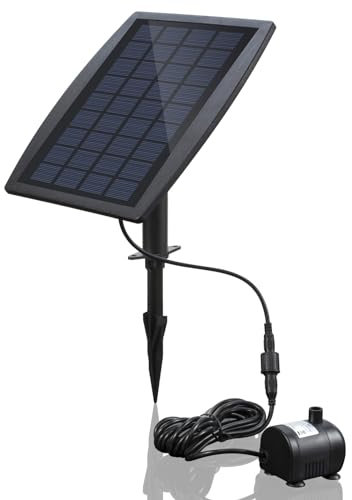 Meichoon Bomba Solar para Fuente con Panel 2.5W Kit de Bomba para Fuente de Estanque para Patio Jardín Decoración de Pecera MY04