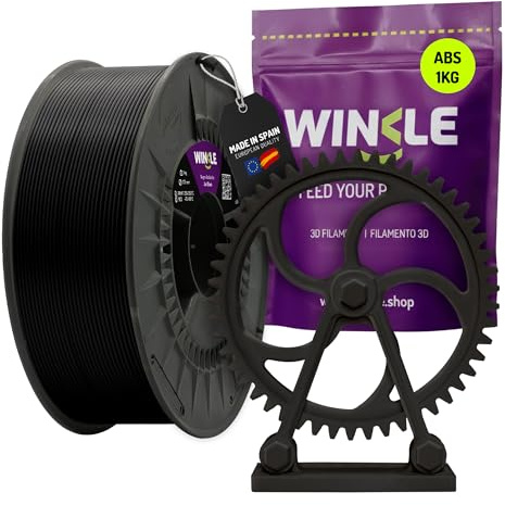 WINKLE ABS Filament 1.75mm Gagat Schwarz 1kg, 3D Drucker Filament | Filament, Hoch Temperaturbeständiges, 3D-Druckmaterialien, Hohe Festigkeit und Schlagfest, Technisches