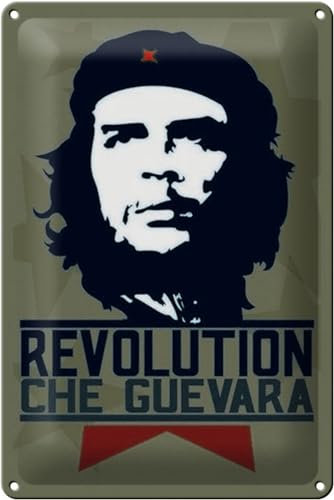 Schild Blech 20x30cm - Made in Germany - Retro Revolution Che Guevara Kuba Cuba Metall Deko Blechschild