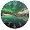 Kreative Feder Wanduhr „Polarlicht“ aus Stein (Keramik) in Schiefer-Optik; Durchmesser 30cm; mit leisem Uhrwerk (Polarlicht, leises Funkuhrwerk)
