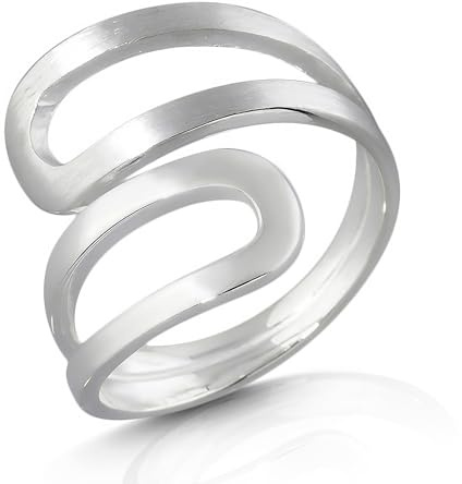 Cassini Ring aus 925er Sterling Silber, teil mattiert und teil poliert, Damen Ring 3RAI