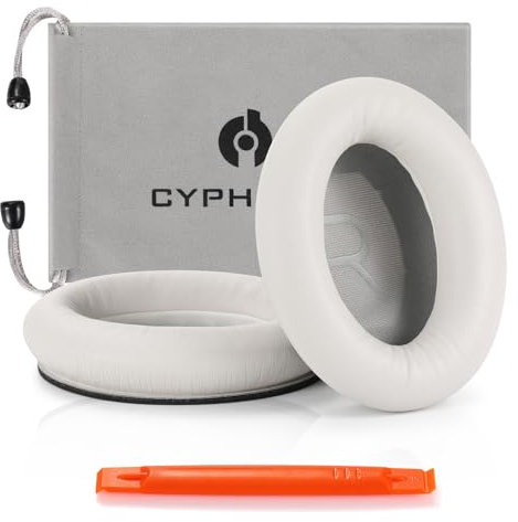 Replacement Ear Pads Cover,Earpads Cushions for Bose Quietcomfort QC45 QC 45 Over Ear Headphones (White)