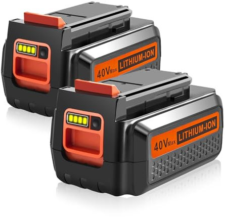 PENGJBATTER - 40V 3.0Ah Lithium Battery for Black and Decker, 2 Packs 40V 3.0Ah Battery Compatible with Black and Decker 40V Battery LBXR36 LBX2040 LBX2540 LBXR2036 LST540 and 40V