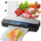Vakuumiergerät für Lebensmittel, Automatic Vakuumierer, 32 CM Extended Seal Folienschweißgerät Vacuum Sealer mit Eingebautem Cutter,Beutelaufbewahrung,Luftsaugschlauch,20 Vakuumbeutel (Vakuumiergerät)