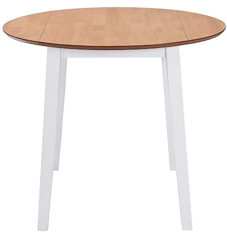 Partytisch Gartentisch Groß Couchtische Beistelltisch Hoch - Klappbarer Esstisch Rund MDF Weiß für Küche Büro Campingplatz Party