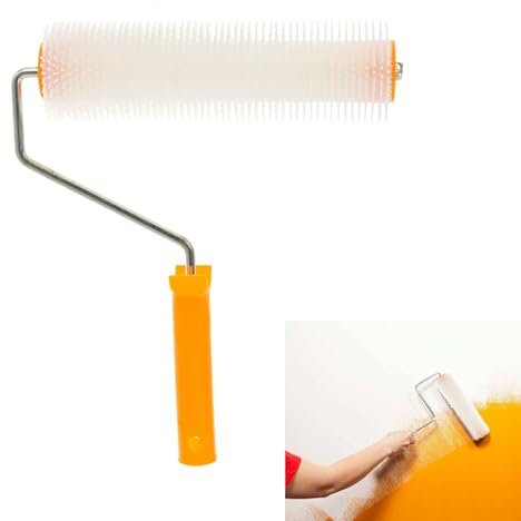 220mm Spiked Roller, Flooring Aeration Roller Self Levelling Tool, Roller Brush Flooring Aeration, Roller Self Levelling Tool, Self Levelling Tools, Spiked Roller Floor Self Leveling Roller