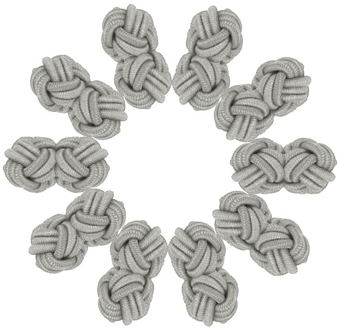 PATIKIL Manschettenknöpfe aus Seidenknoten, elastischer Stoff | Manschettenknöpfe für Damen und Herren, Business-Geschenk