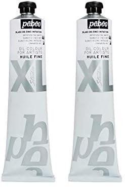 Pebeo - Huile Fine XL 200 ML - Peinture à l’Huile Blanc de Zinc Imitation – Peinture à l’Huile Blanc de Zinc 200 ml (Lot de 2)