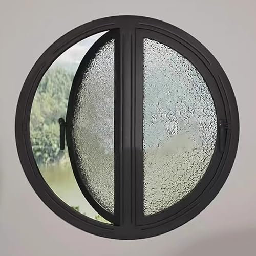 Rundes Fenster Gartenhaus aus Aluminiumlegierung Schuppenfenster mit Griff Kellerfenster Ausstellfenster für Dachboden, Wohnzimmer, Bad und Schlafzimmer(100cm/39.4in)