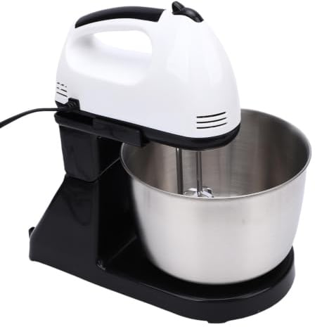 Fockety Stand Mixer, 7 Speeds Tilt Head Electric Food Mixer with Stainless Steel Bowl, Dough Hook, Wire Whip & Beater, Kitchen Mixers for Baking, Cake, Cookie, Kneading (Black)