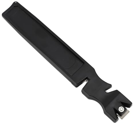 Riuulity 4-in-1-Klingenschärfer für die Küche, Tragbares Handwerkzeug aus Kunststoff Zum Schnellen Schärfen, mit Integriertem Fliesenschneider und Glasschneider, für Klingen und Sägen