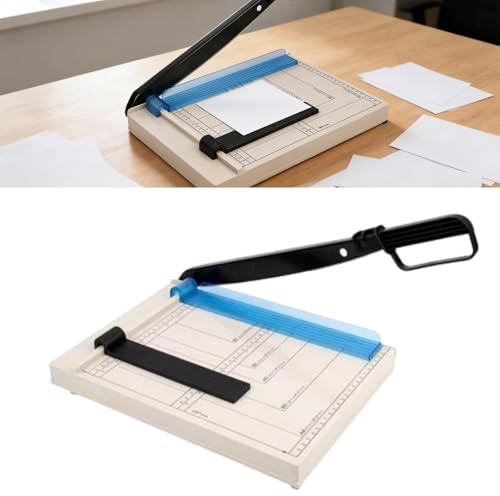 ASOUUNLD Papierschneider A4 Hebelschneider für Bis zu 12 Blatt | Schneidemaschine mit Sicherheitsschutz für Papier, Fotos, Karton und Dokumente im Büro und Homeoffice