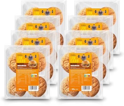 STEINER's Low Carb High Protein Zwiebelbrötchen (32 Stück / 8x 280g) - 84% weniger Kohlenhydrate, 22g Eiweiß pro 100g - Herzhaft mit Röstzwiebeln - Keto-freundlich und ballaststoffreich