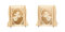 Erzwelt Original Erzgebirge Lichterbogenerhöhung Engel Sockel Bank, Holz, Beige, 11 x 12 x 8 cm, 2 Einheiten