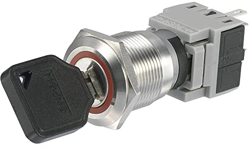 TRU COMPONENTS 704409 LAS1-BGQ-11Y/23 Schlüsselschalter 250 V/AC 5 A 1 x Aus/(Ein) 1 x 60 ° IP40 1 St.