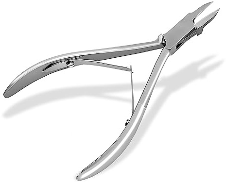 Eckenzange-Nagelzange für tiefliegende Nägel mit Turmspitze 11,5 cm | Professionelle Edelstahl Ecken-Zange mit extra schlanker Spitze für tief eingewachsene Nägel oder Nagelecken